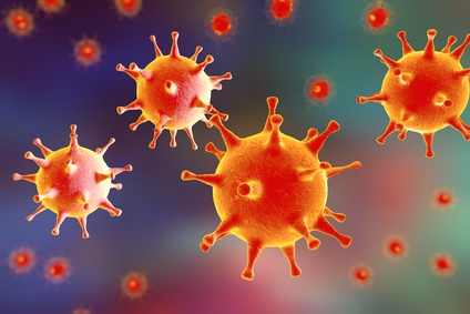 digital illustration of herpes virus