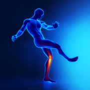Knee joints sportsman anatomy