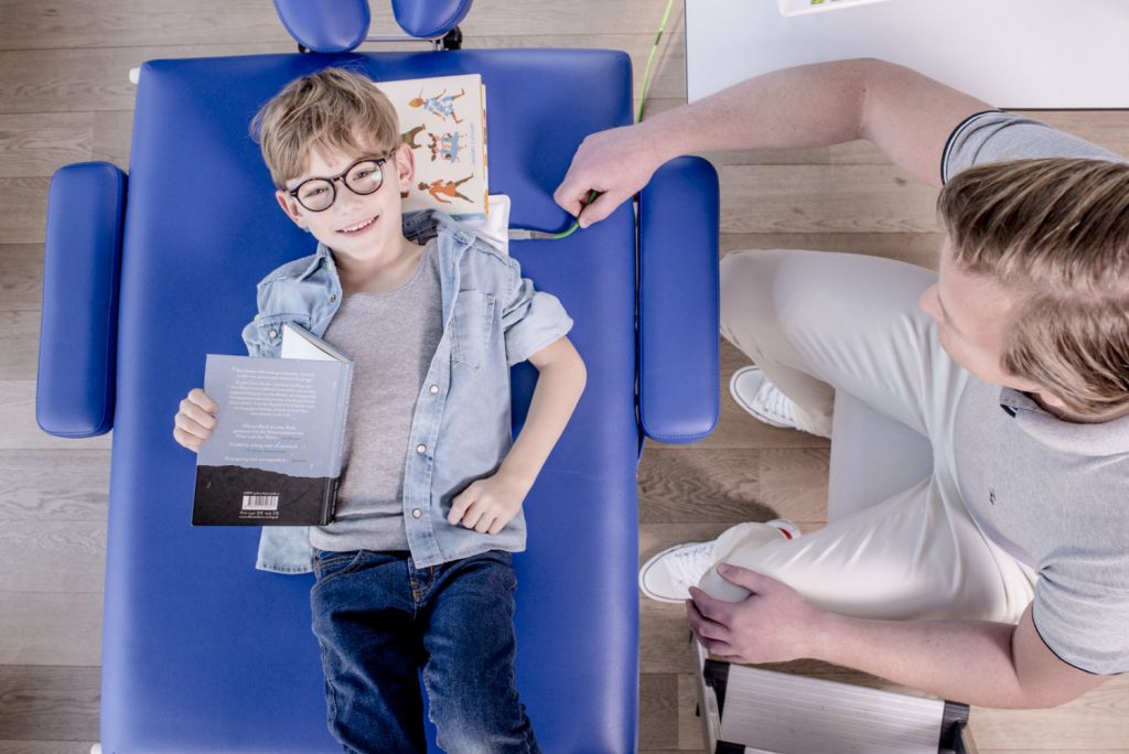 boy having bicom treatment