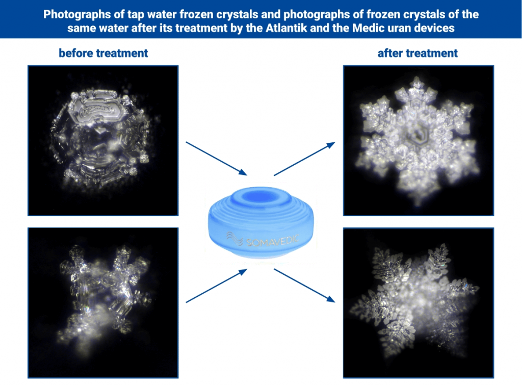 Structured water crystals