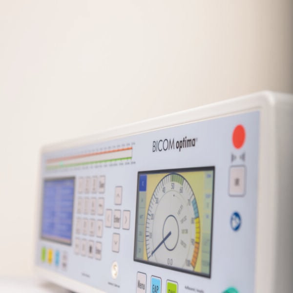 Alternative view of BICOM® optima therapy device with EAP test part