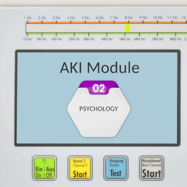 AKI specialist module 2 Psychology, BICOM optima screen showing AKI Module 02