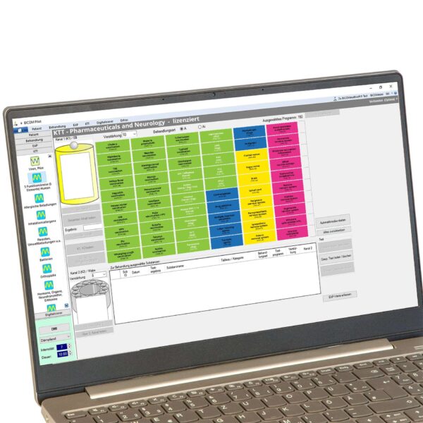 Test kit Pharmaceuticals and Neurology shown in BICOM multisoft pilot